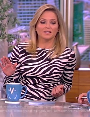 Sara’s zebra stripe mini dress on The View