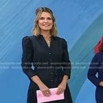 Savannah’s black tie waist shirtdress on Today