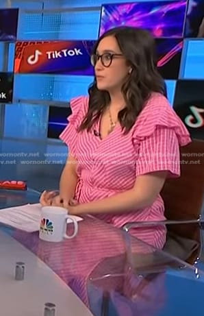 Savannah’s pink plaid midi dress on NBC News Daily