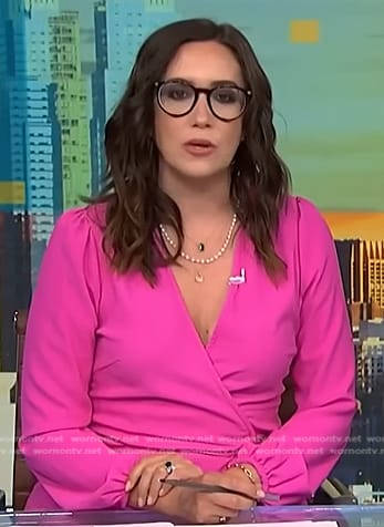 Savannah’s pink wrap dress on NBC News
