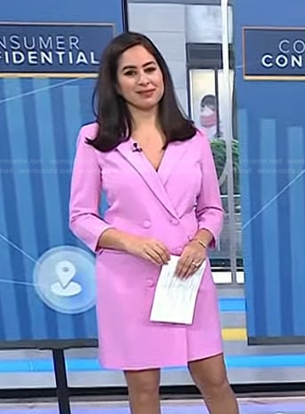 Seema Mody’s pink blazer dress on Today