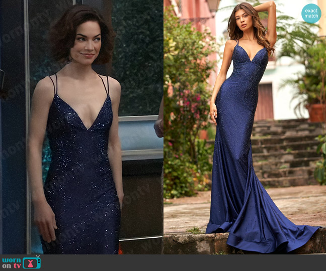 Sherri Hill Style #54228 worn by Elizabeth Webber (Rebecca Herbst) on General Hospital
