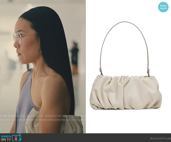 Staud Bean Ruched Leather Shoulder Bag worn by Amy Lau (Ali Wong) on Beef