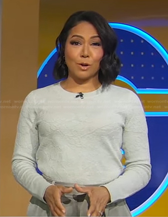 Stephanie’s floral sweater on Good Morning America