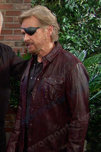Steve’s burgundy leather jacket on Days of our Lives