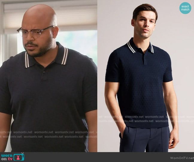 Ted Baker Mahana Shirt worn by Wyatt (Justin Cunningham) on Grand Crew