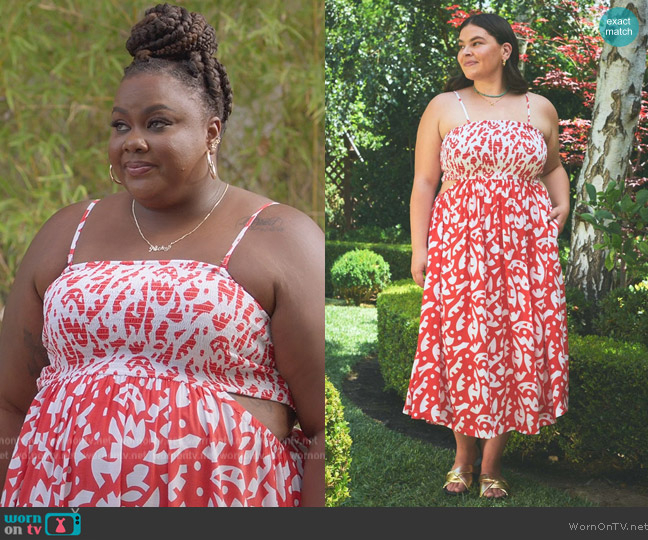 The Odells Tallara Dress worn by Nicky (Nicole Byer) on Grand Crew