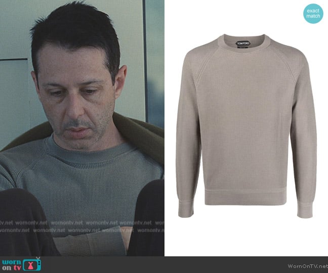 Tom Ford Long-sleeved Ribbed Jumper worn by Kendall Roy (Jeremy Strong) on Succession