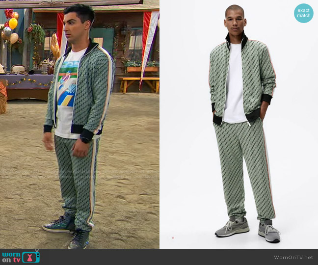Zara Jacquard Full Zip Sweatshirt worn by Parker Preston (Trevor Tordjman) on Bunkd
