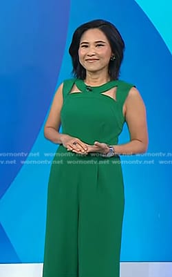 Vicky’s green cutout jumpsuit on Today