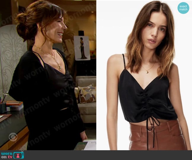 Wilfred Verso Camisole in Black worn by Taylor Hayes (Krista Allen) on The Bold and the Beautiful