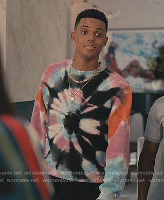 Will’s tie dye print sweatshirt on Bel-Air