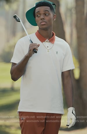Will’s white polo shirt and pants on Bel-Air