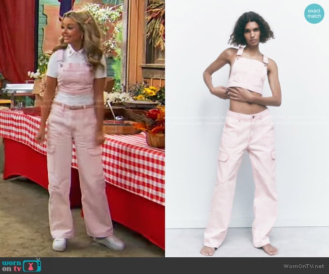 Zara Striped Denim Top worn by Destiny Baker (Mallory James Mahoney) on Bunkd