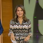 Ginger’s zig zag print shirtdress on Good Morning America