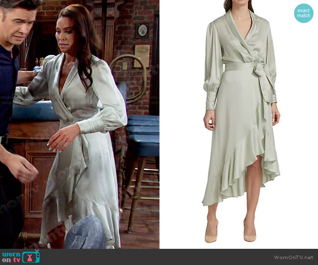 Zimmermann Silk Wrap Midi-Dress worn by Chloe Lane (Nadia Bjorlin) on Days of our Lives