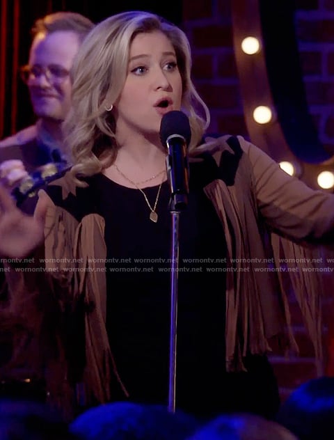 Zoey’s fringed star jacket on Call Me Kat
