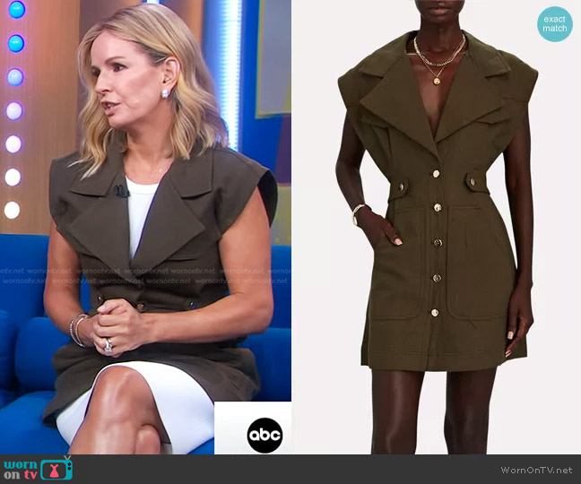 Acler Walter Sleeveless Cotton-Linen Mini Dress worn by Dr. Jennifer Ashton on Good Morning America