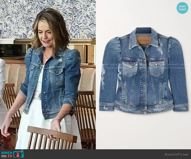 Retrofete Ada Denim Jacket worn by Savannah Guthrie on Today