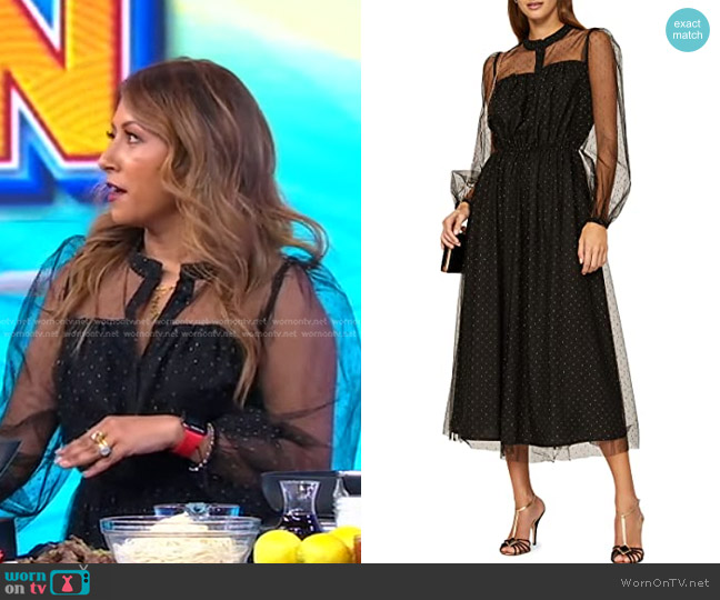 Adam Lippes Collective Point Desprit Dress worn by PriaVanda Chouhan on Good Morning America