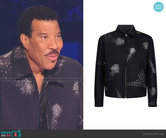 Alexander McQueen Embellished Zip-Up Jacket worn by Lionel Richie on American Idol