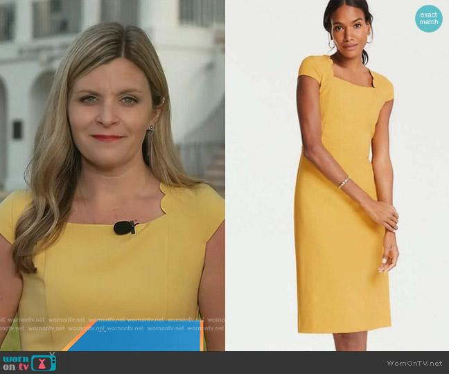 Ann Taylor Cap Sleeve Sheath Dress worn by Catie Beck on Today
