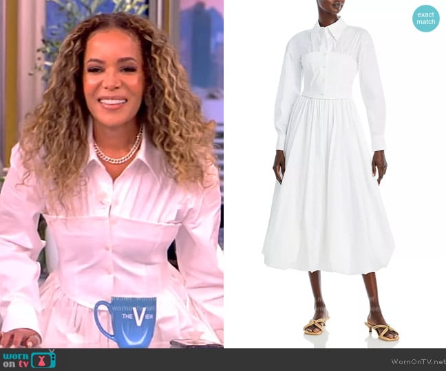 AWAKE Mode Corset-style shirt dress worn by Sunny Hostin on The View
