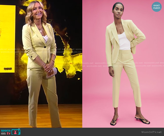 Zara Basic Blazer worn by Lara Spencer on Good Morning America