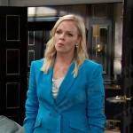 Belle’s blue double breasted blazer on Days of our Lives