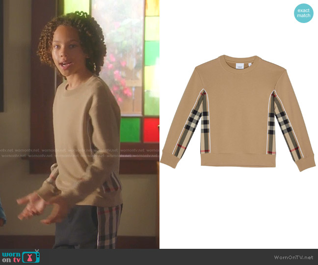 Burberry Graham Sweater for Big Kid worn by Denny (Declan Pratt) on 9-1-1