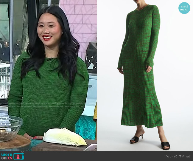 Cos Mélange Rib Long Sleeve Dress worn by Hannah Cheng on Today