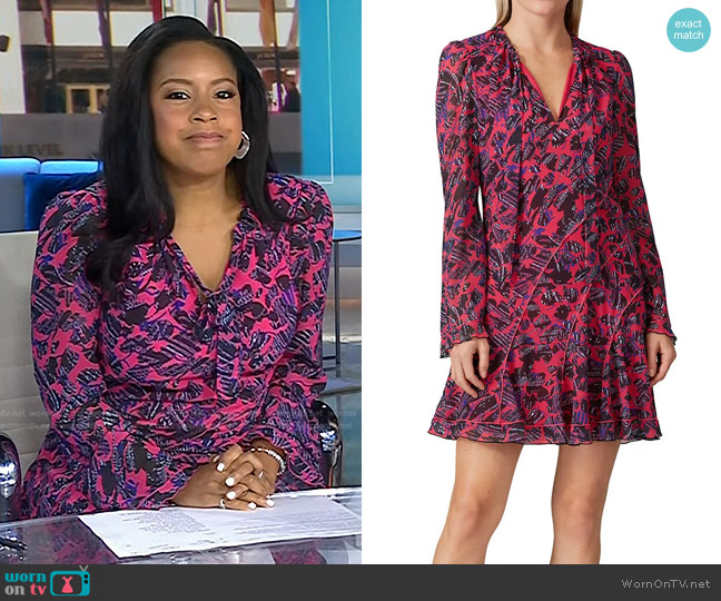 Derek Lam 10 Crosby Catia Floral Dress worn by Sheinelle Jones on Today