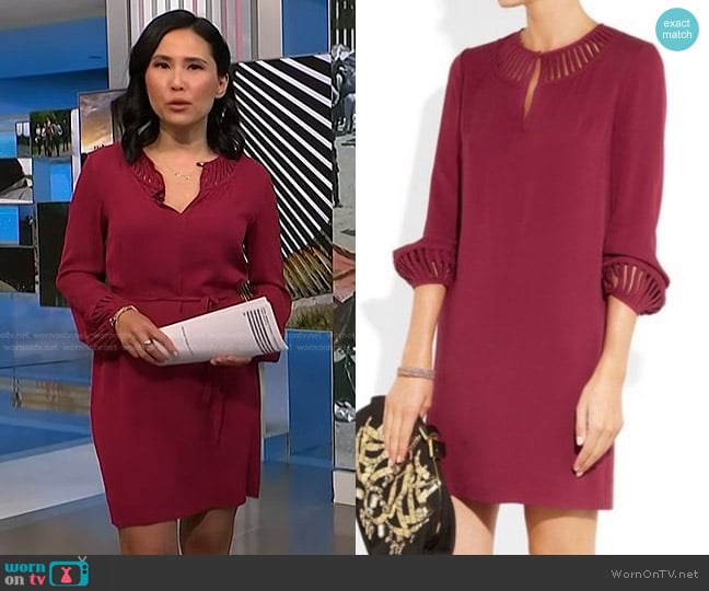 Diane von Furstenberg Damian Silk Dress worn by Vicky Nguyen on NBC News Daily