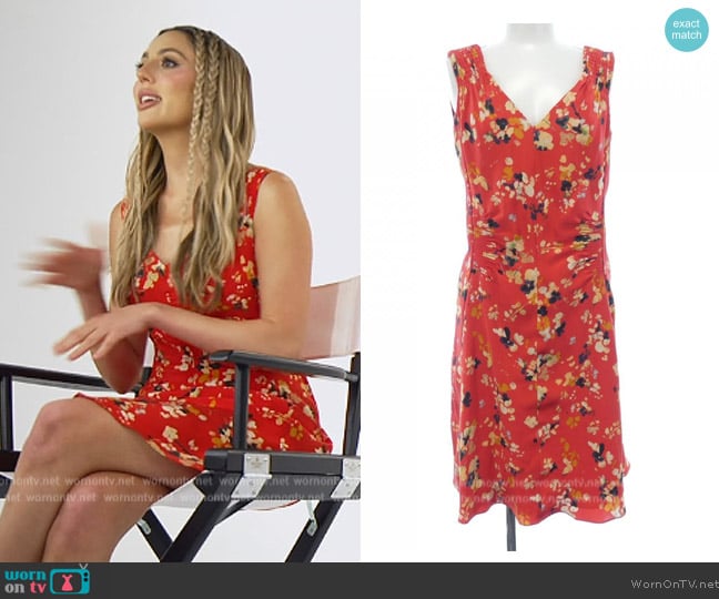 Christian Dior Floral Dress: worn by Sophia Stallone on The Family Stallone