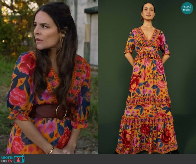 FARM Rio Floral Dream Maxi Dress worn by Valentina Perez (Yara Martinez) on True Lies
