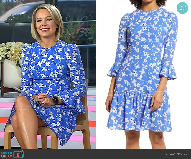 Eliza J Floral Print Flounce Dress worn by Dylan Dreyer on Today