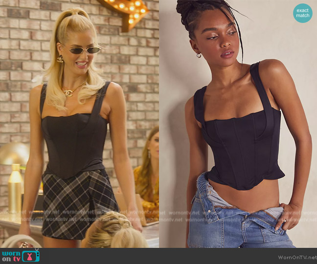 Hah HAH Knock Out Top worn by Emma Hernan on Selling Sunset