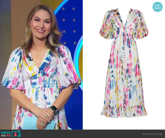 Hemant & Nandita Jorah Long Dress worn by Lori Bergamotto on Good Morning America