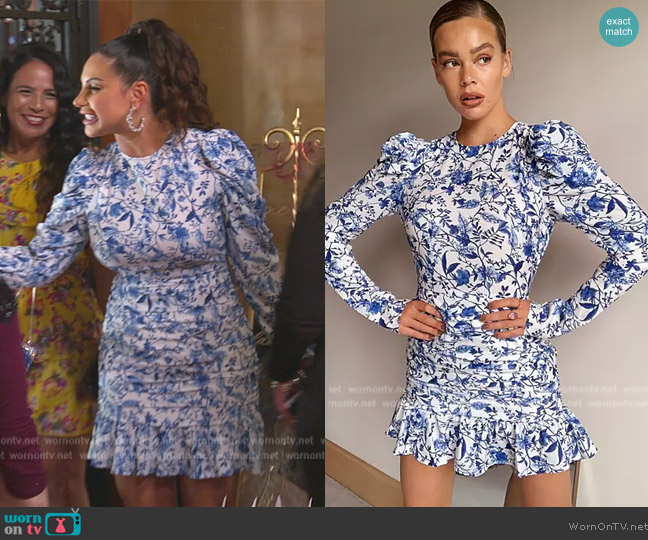 ASOS In The Style x Lorna Luxe Open Back Filly Skater Dress worn by Jennifer Aydin on The Real Housewives of New Jersey