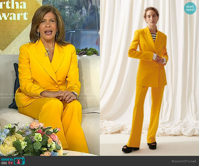Lafayette 148 NY Faille Double Breasted Blazer worn by Hoda Kotb on Today
