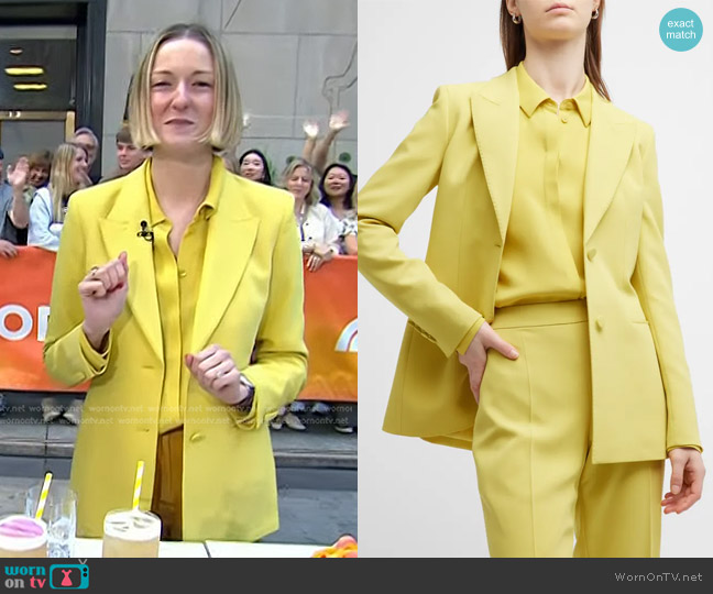 Lafayette 148 New York Scottie Silk Blouse worn by Laura Vitale on Today