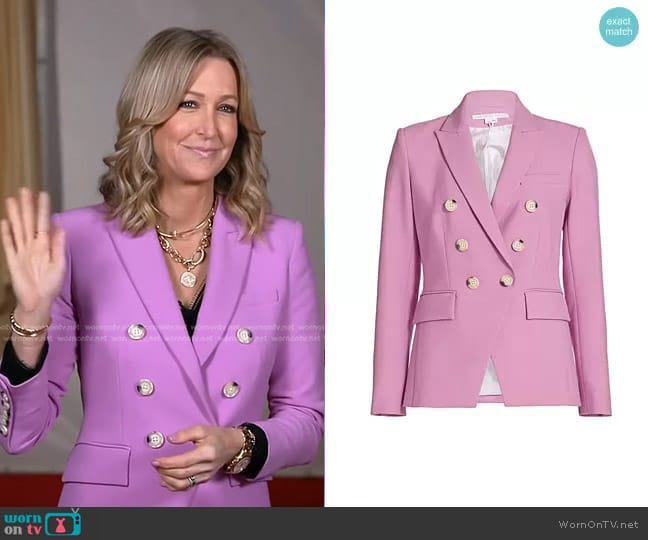 Veronica Beard Miller Dickey Jacket in Orchid worn by Lara Spencer on Good Morning America