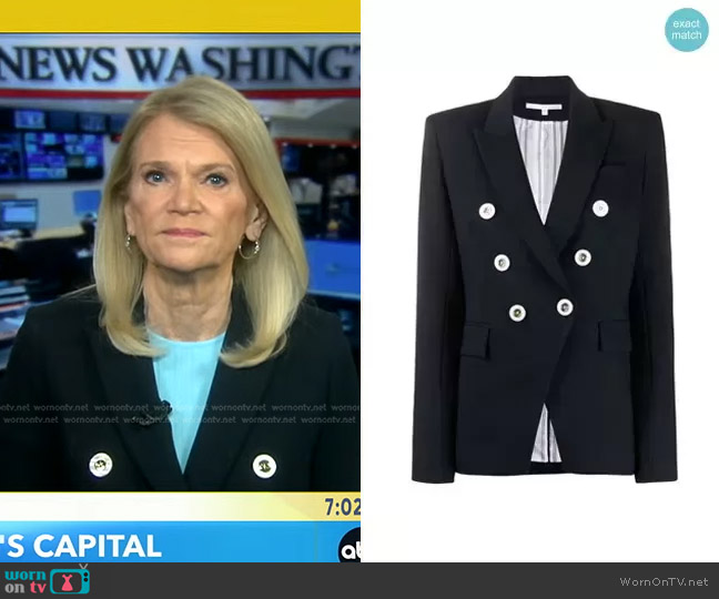 Veronica Beard Miller Dickey Jacket worn by Martha Raddatz on Good Morning America