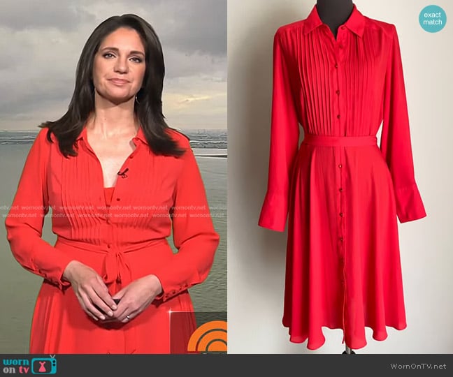 Nanette Lepore Pintuck Shirt Dress worn by Maria Larosa on Today