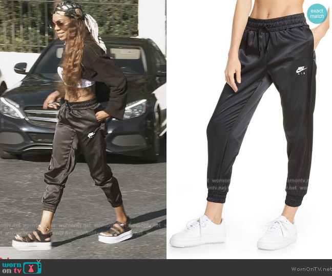 Nike Satin Track Pants worn by Sanya Richards-Ross on The Real Housewives of Atlanta