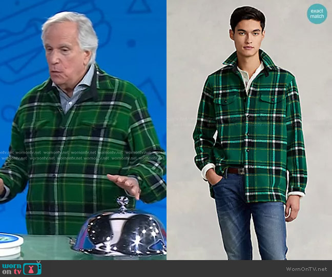 Polo Ralph Lauren Plaid Wool-Blend Overshirt worn by Henry Winkler on Today