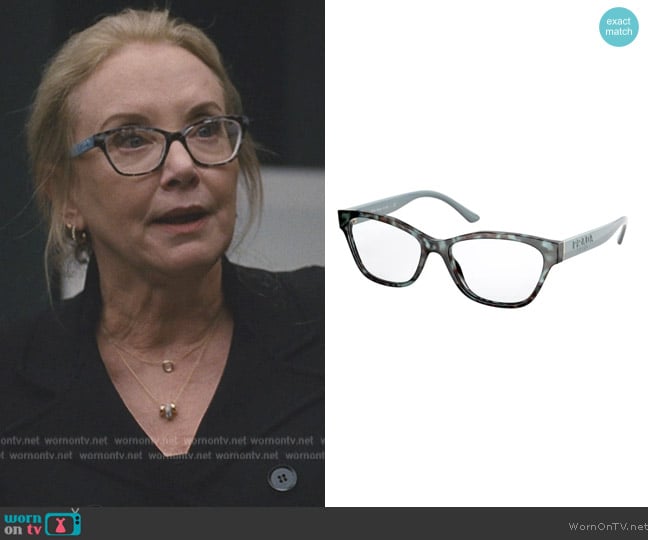 Prada PR 03WV glasses worn by (J. Smith-Cameron) on Succession