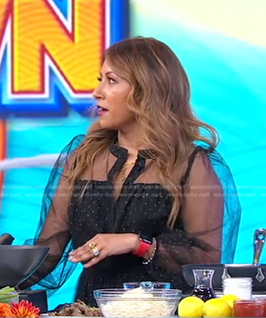 PriaVanda Chouhan’s black tulle dress on Good Morning America