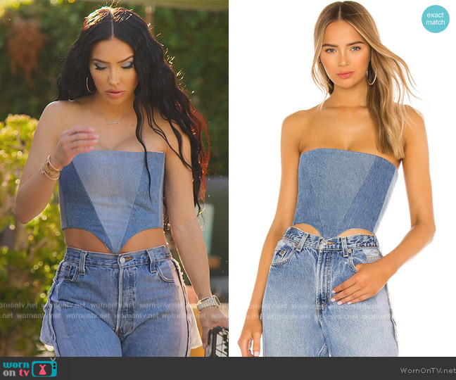 Sami Miro Vintage Corset Top worn by Bre Tiesi on Selling Sunset