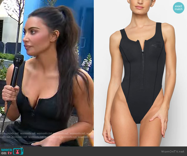 Skims Sport Swim Scoop Neck One Piece worn by Kim Kardashian on Today
